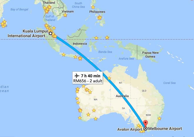 KL to Melbourne, VIC